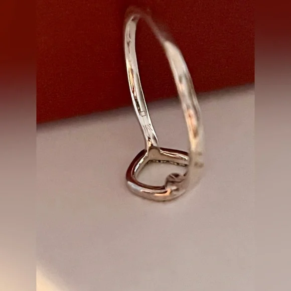 Monica Vinader Riva Mini Kite Diamond Ring Sterling Silver Size 7.5 - Picture 5 of 5